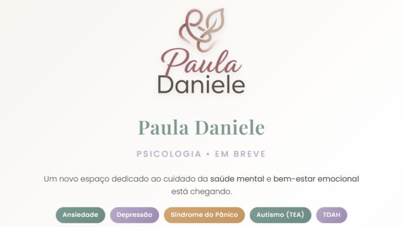 Site Paula Daniele criado pela m3nu