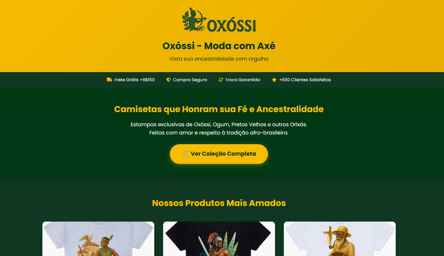 Site Oxossi - Criado por m3nu