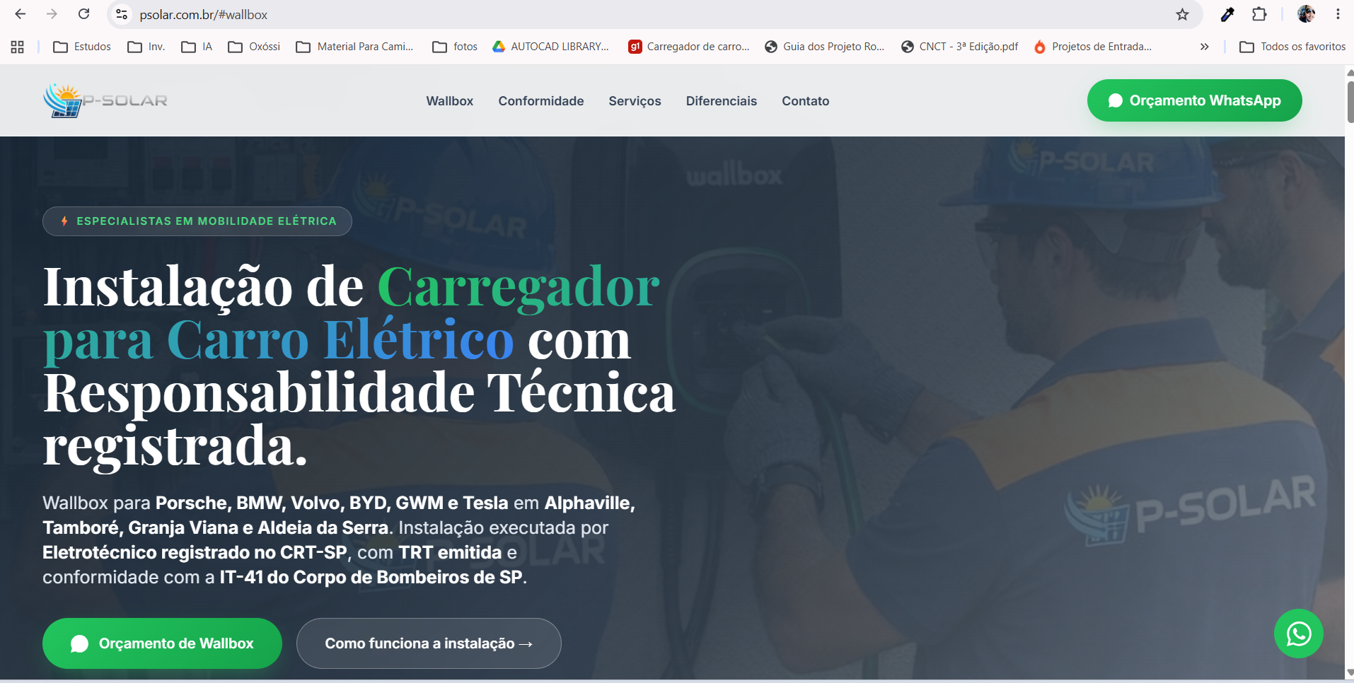 Site P-Solar - Criado por m3nu